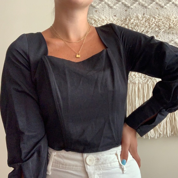 Topshop Tops - TOPSHOP BLACK CORSET CROP